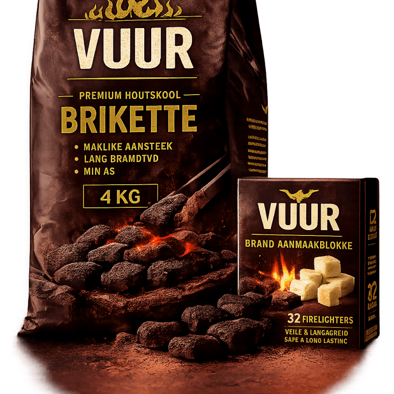 4kg Braaikole & Vuuraanstekers Kombinasie